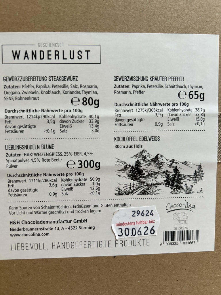 Geschenkset "Wanderlust"