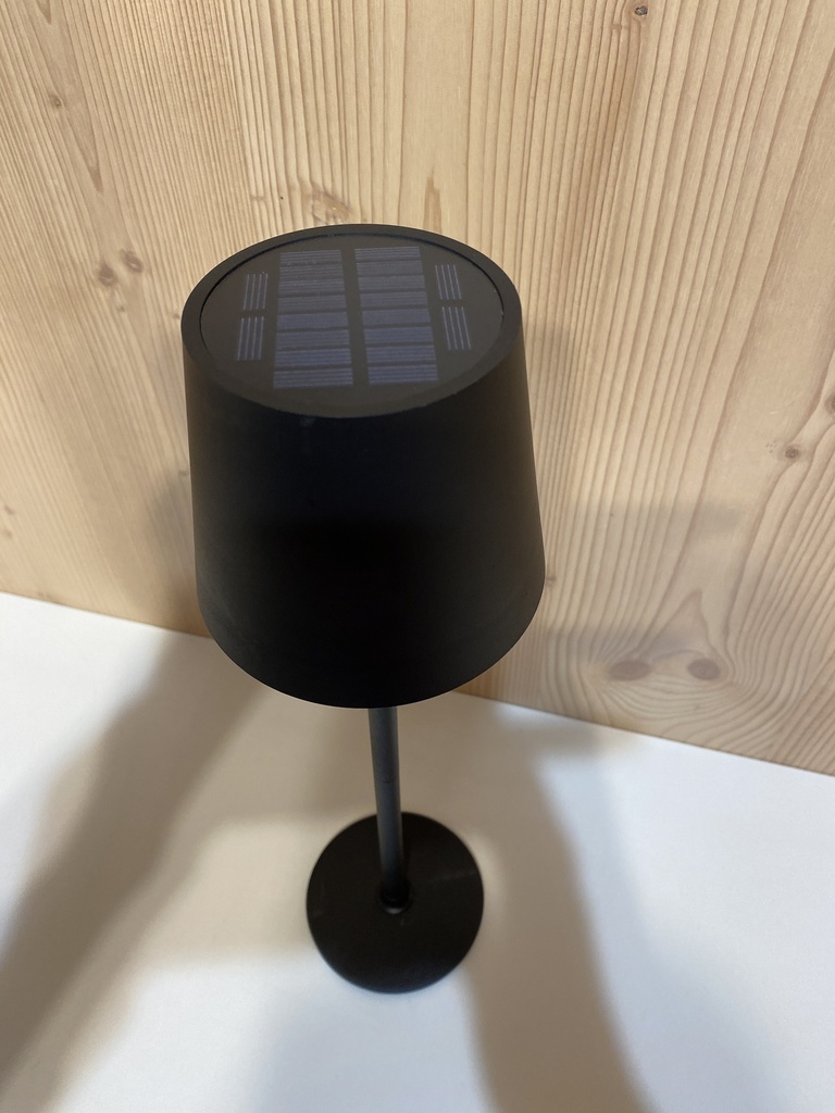 Tischlampe Solar/aufladbar, Eisen schwarz