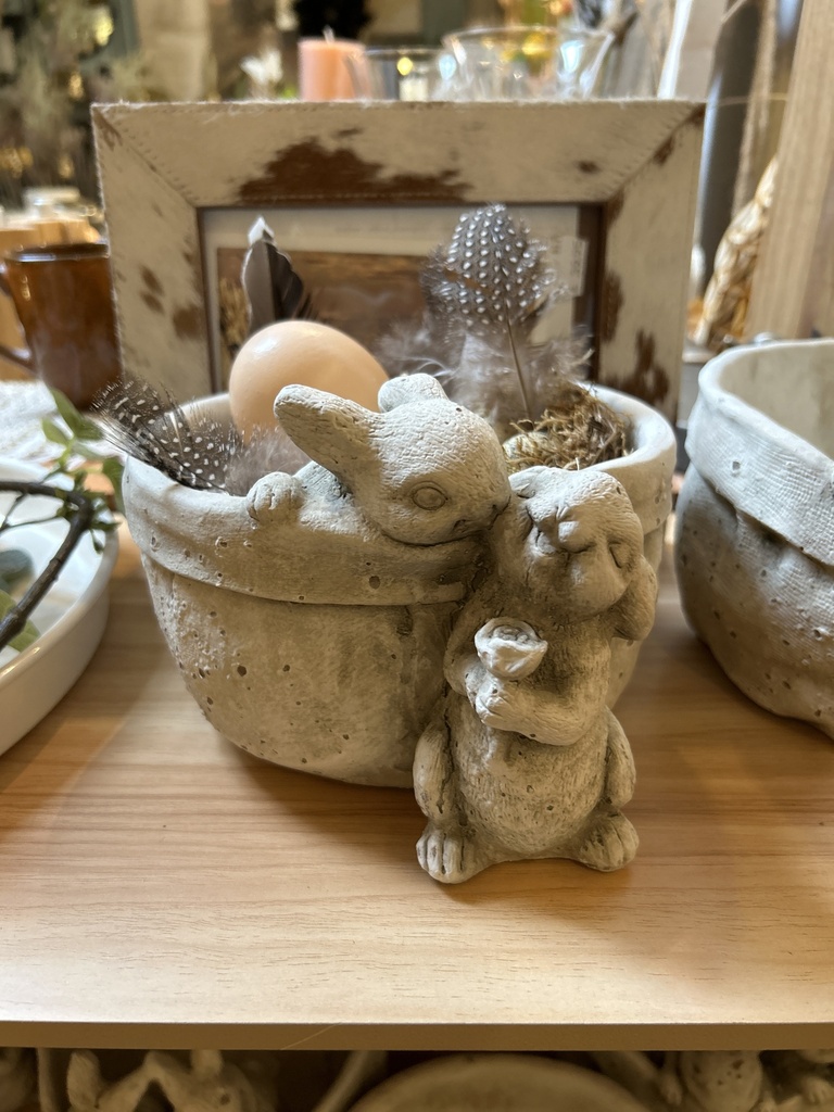 Hasentopf grau klein