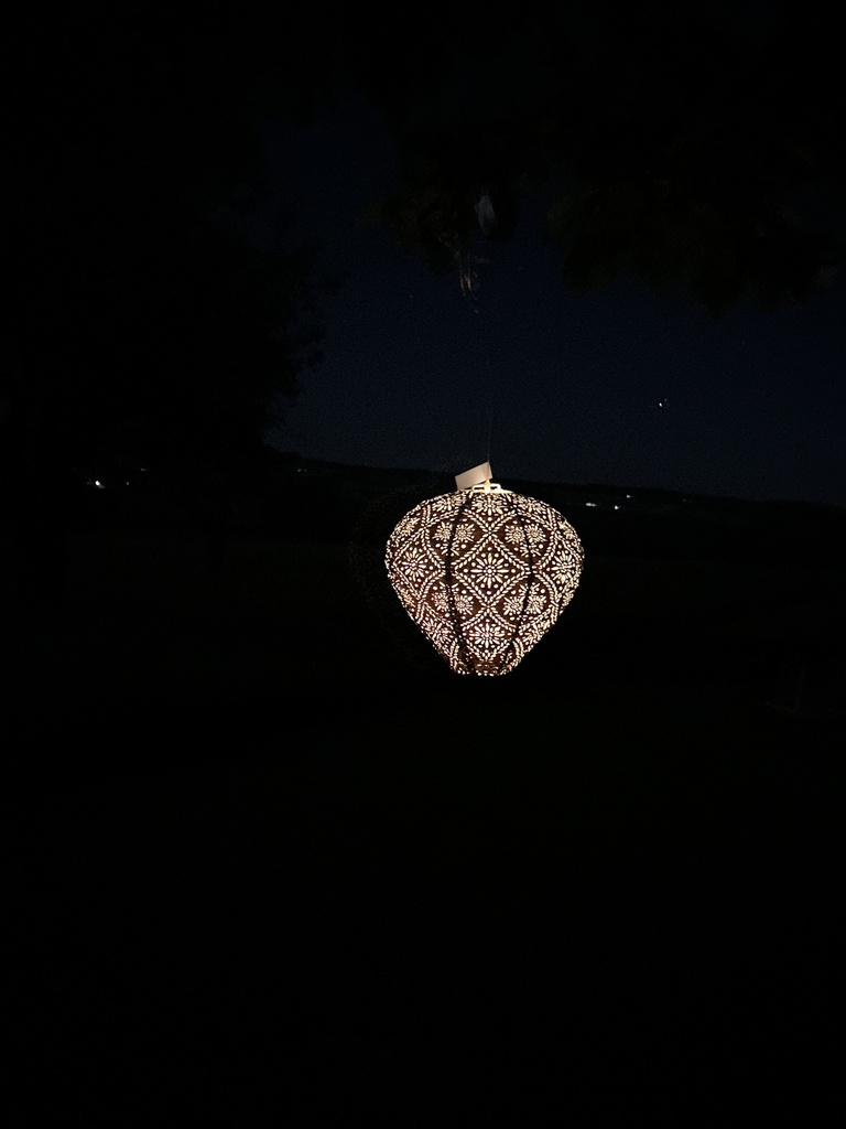 Solar Lampion braun