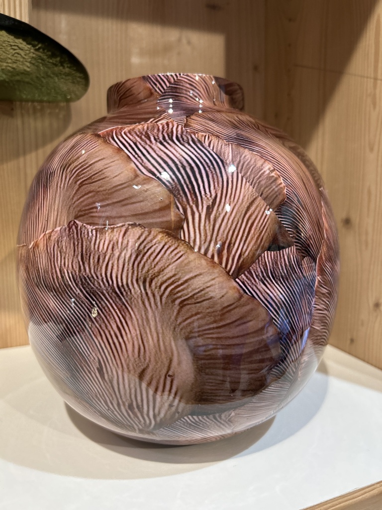Metall-Vase "Milos" braun-hellbraun