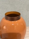 Metallvase bauchig, Lepuro