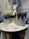 Windlicht Snowtop silber 9cm