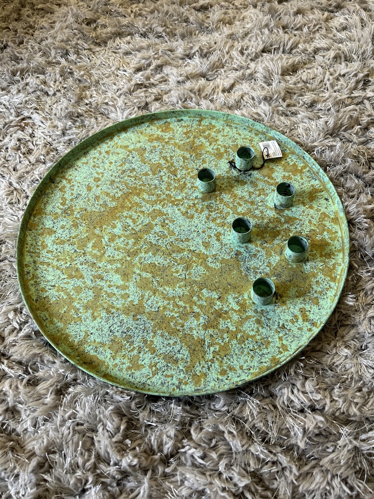 Kerzenteller/Tablett "Manor" (mit 6 Kerzenhaltern)