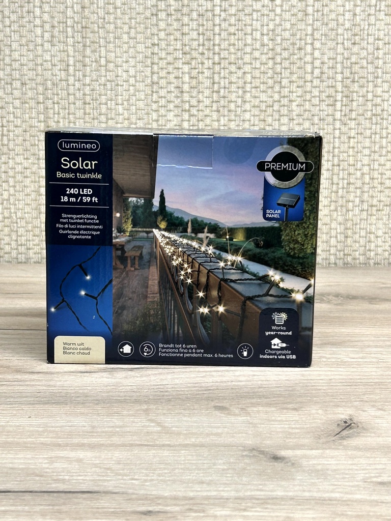 Solar Lichterkette 240 LED warmweiß