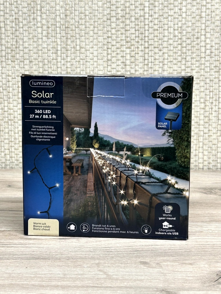 Solar Lichterkette 360 LED warm-weiß