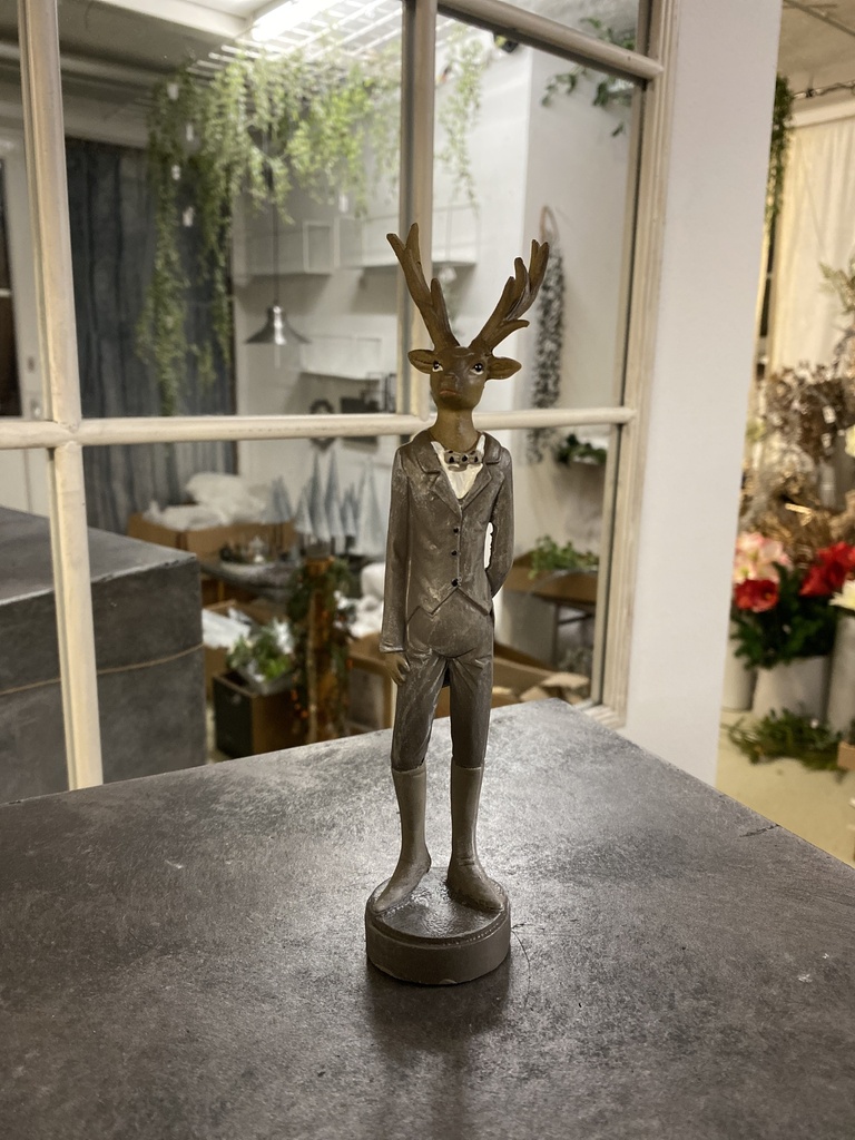 Hirschfigur "Mann im Anzug" klein