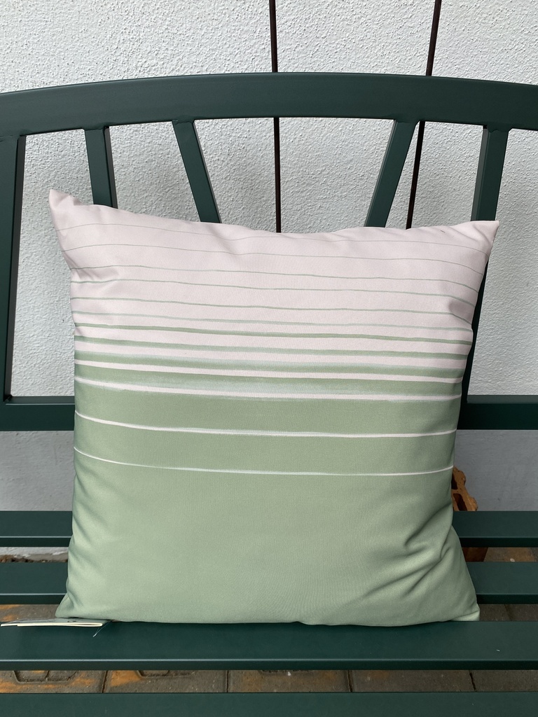 Outdoorkissen grün-gestreift 45x45 cm