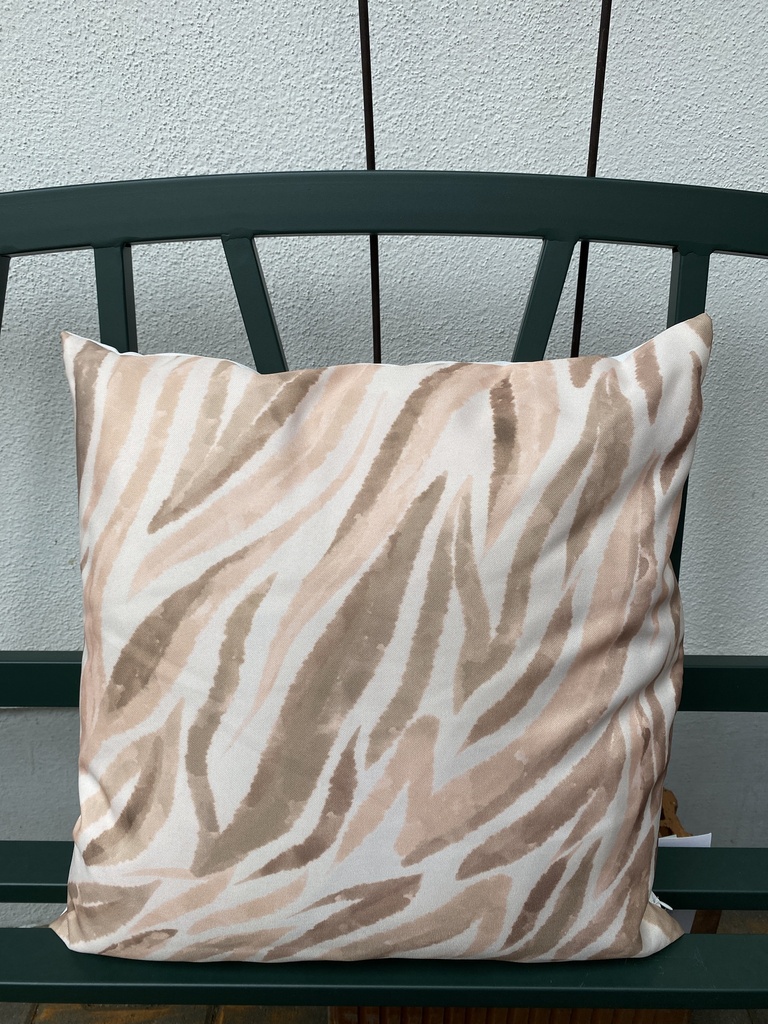 Outdoorkissen apricot-braun gemustert 45x45 cm