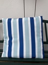 Outdoorkissen blau-weiß gestreift XL 60x60 cm