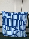Outdoorkissen blau gemustert XL 60x60 cm