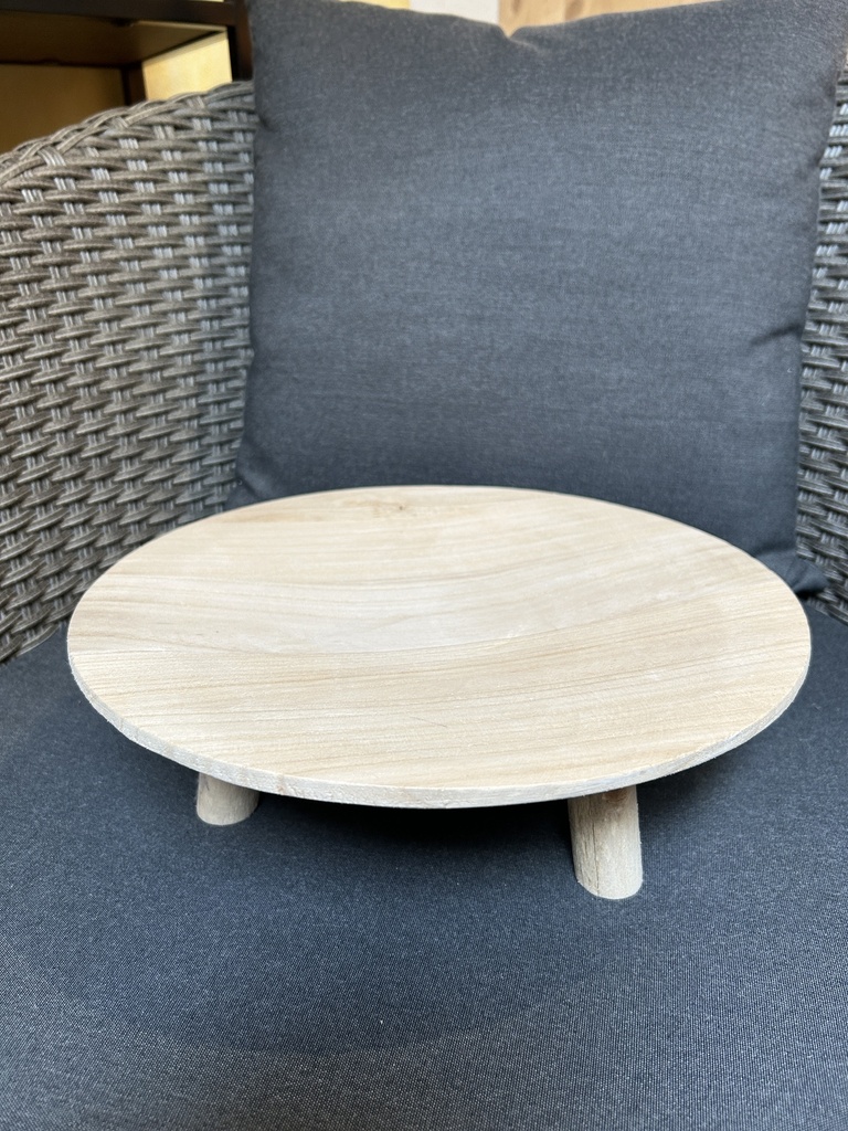 Holztablett auf Fuß