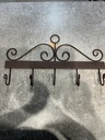 Garderobenleiste Rostoptik Antik mit 5 Haken