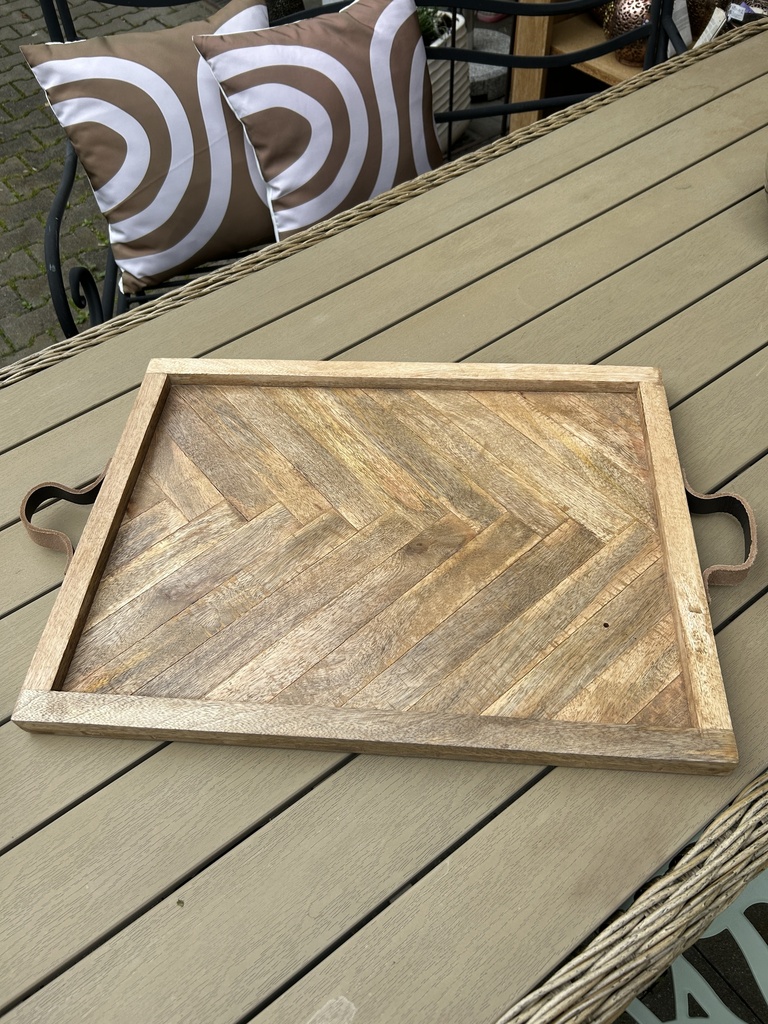 Holz-Tablett XL, natur/rustikal