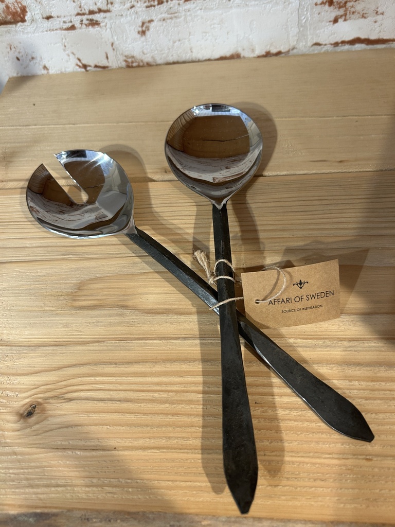 Salatbesteck schwarz