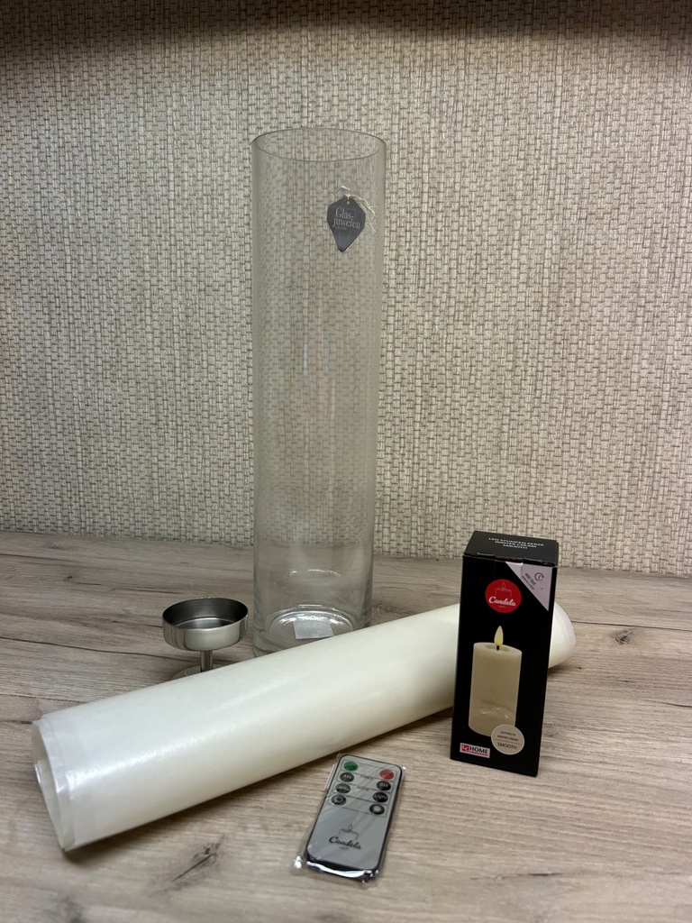 Windlicht für Trockenblumen Dekorationsset