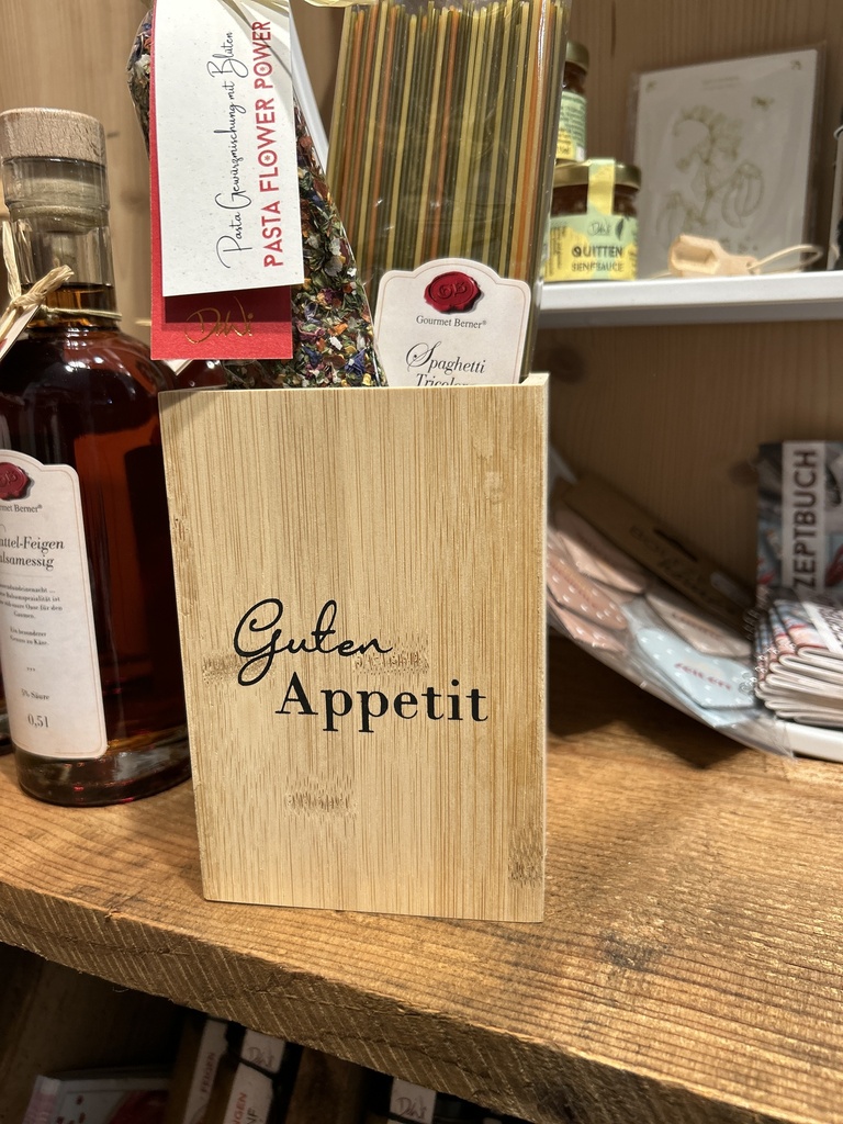 Utensilienhalter mit Spruch