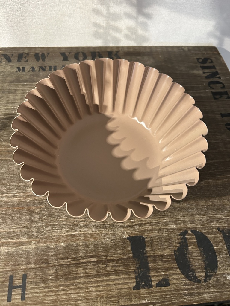 Metallschale rund, gewellt