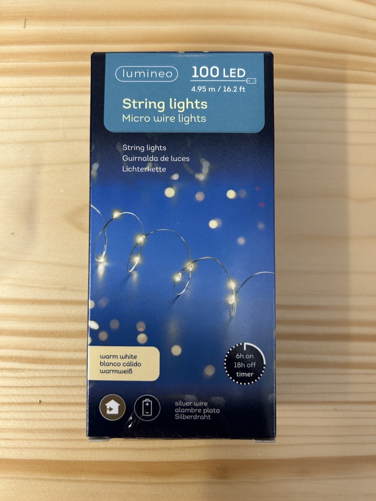 Lichterkette Silberdraht