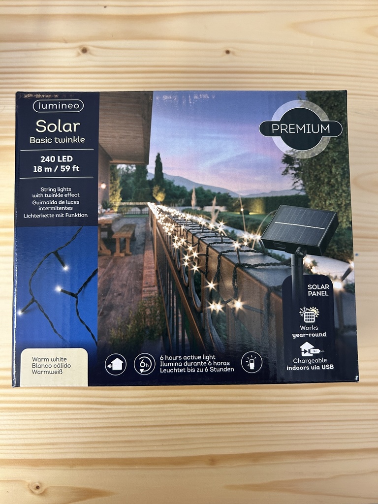 Solar Lichterkette mit Funktion warmweiß
