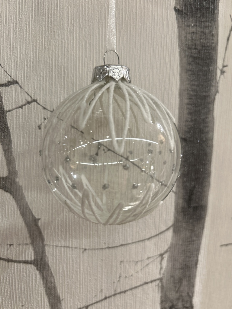 Weihnachtskugel klar, Stripe