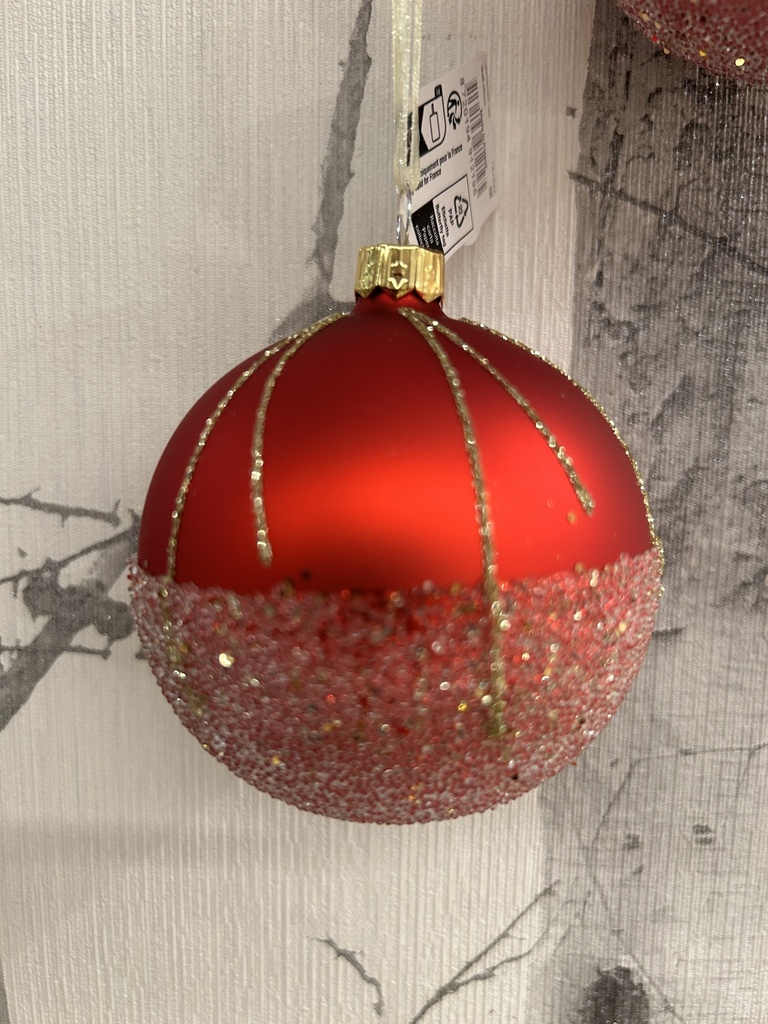 Weihnachtskugel rot klassisch