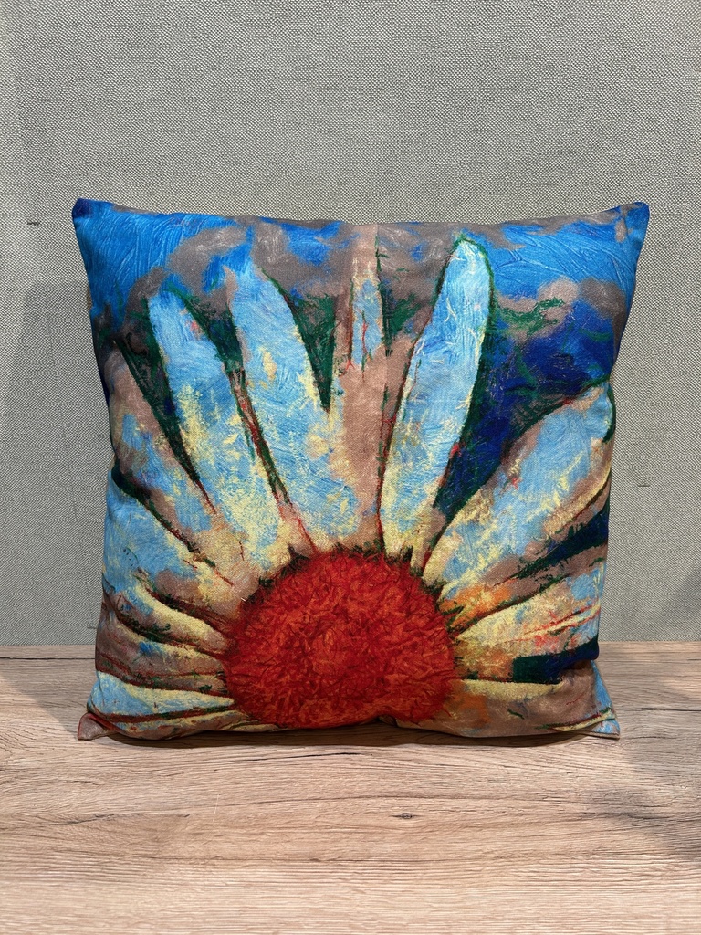Kissen Floral blau mit Füllung
