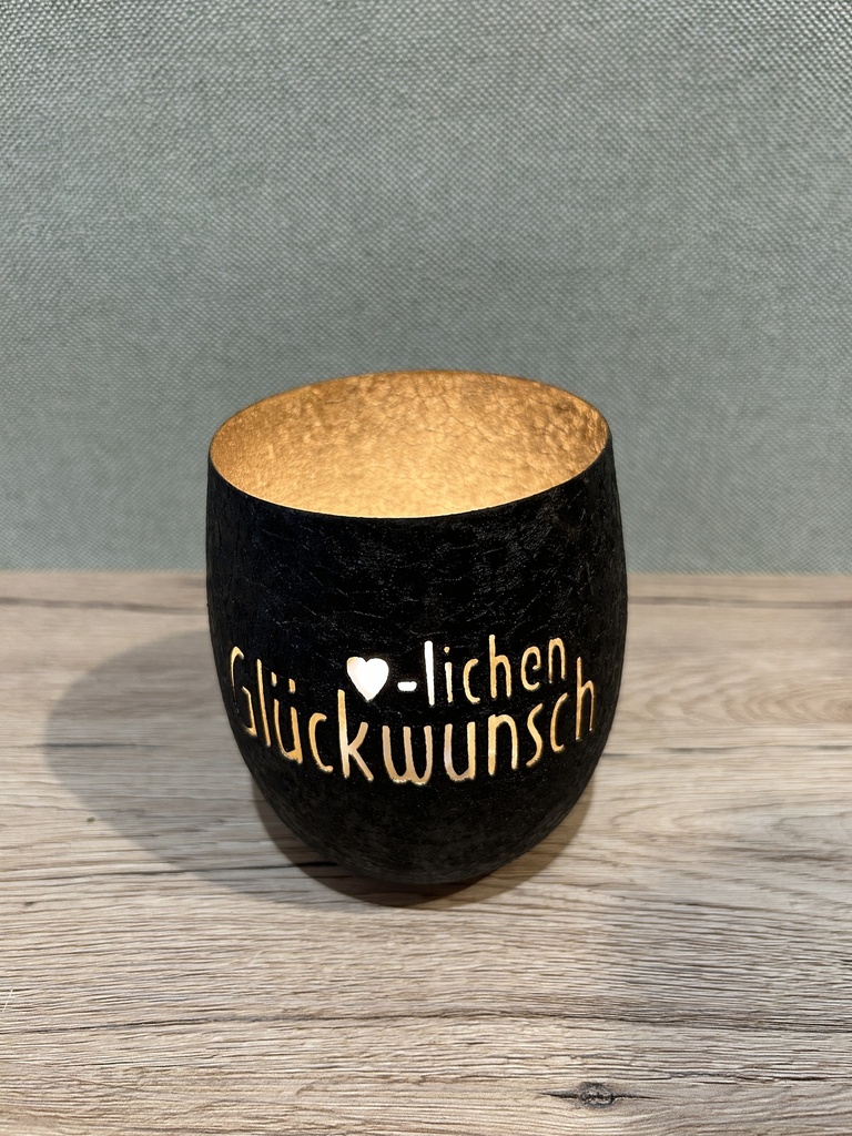 Windlicht Herzlichen Glückwunsch