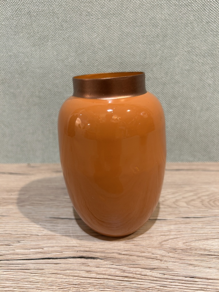 Metallvase bauchig, Lepuro