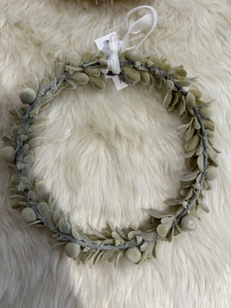 Mistelblatt Dekoring mit Samtbezug