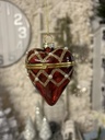 Weihnachtskugel Glas-Herz rot Geschenkverpackung