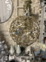 Weihnachtskugel transparent/gold