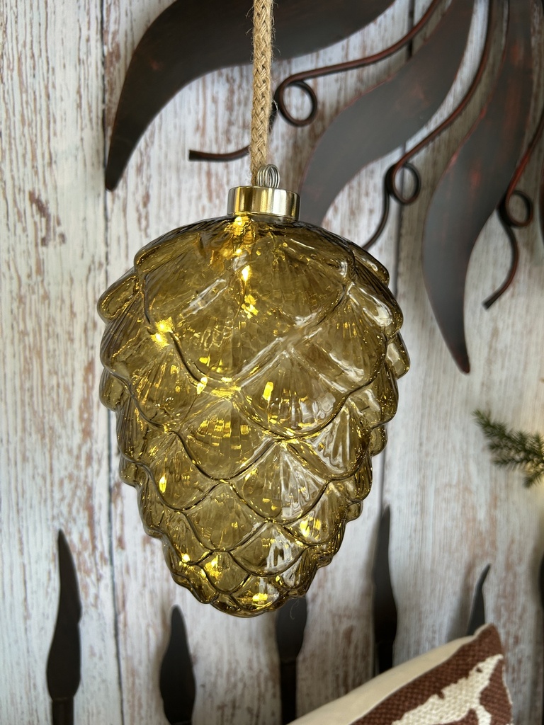 Zapfen beleuchtet 15 LED "braun"