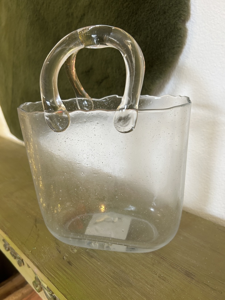Glasvase Taschenform