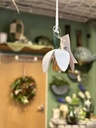 Blumenhänger Metall weiß