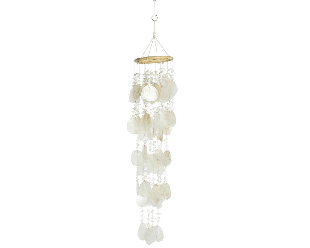 Windspiel Muschel weiß 75cm