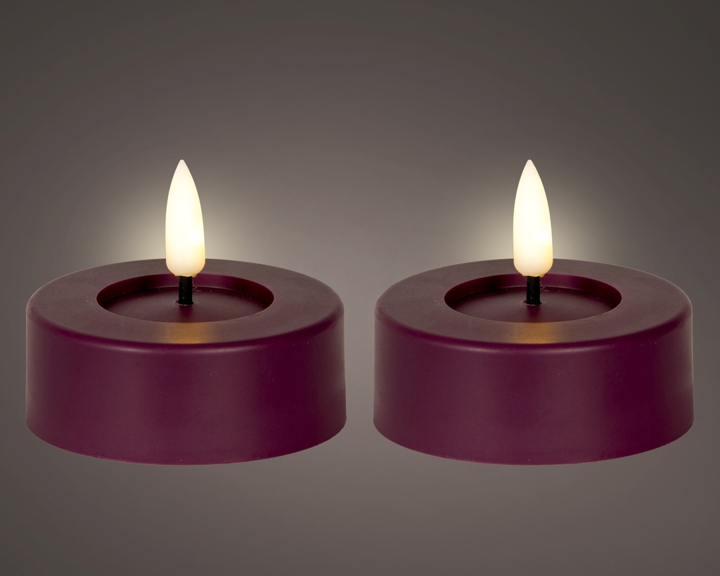 LED Außenkerze mit Flammeneffekt 2er Set