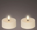 Solar Kerze Creme 2er Set