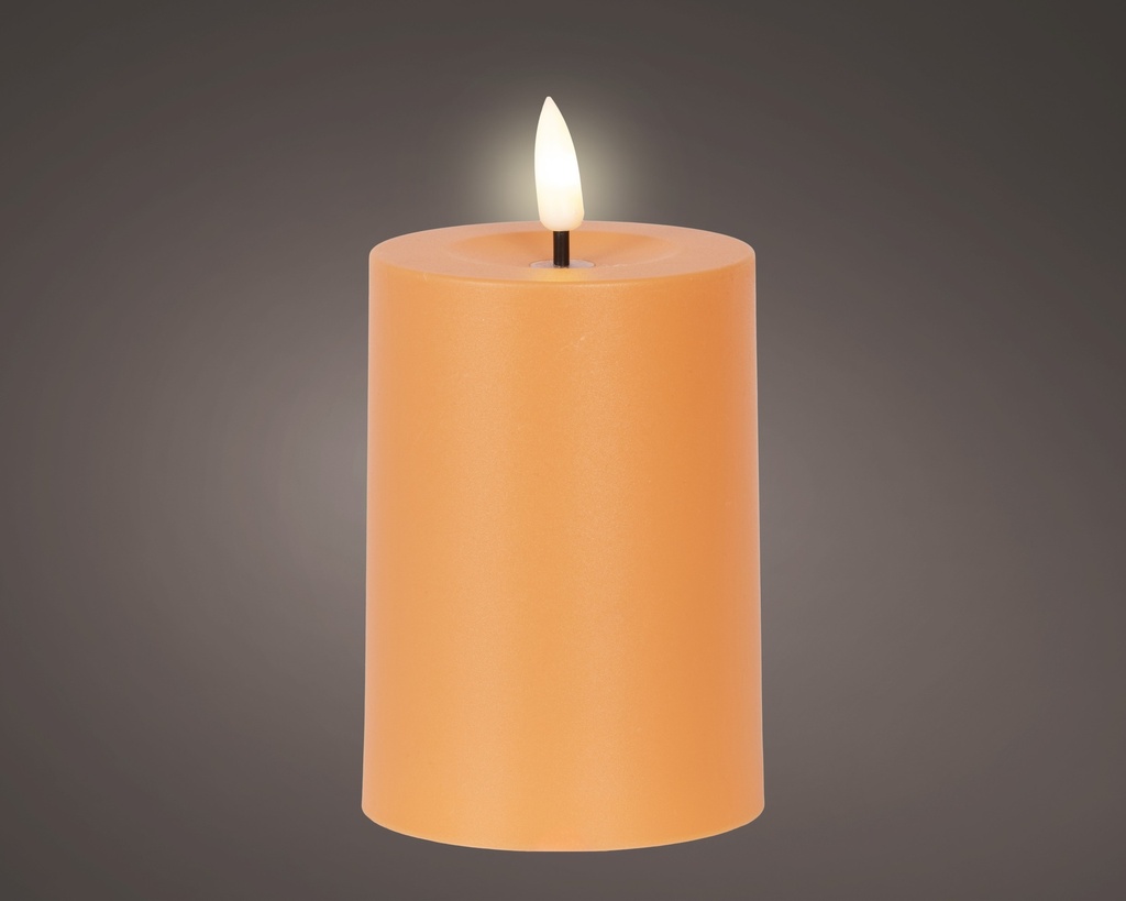 Solar Kerze Orange warmweiß