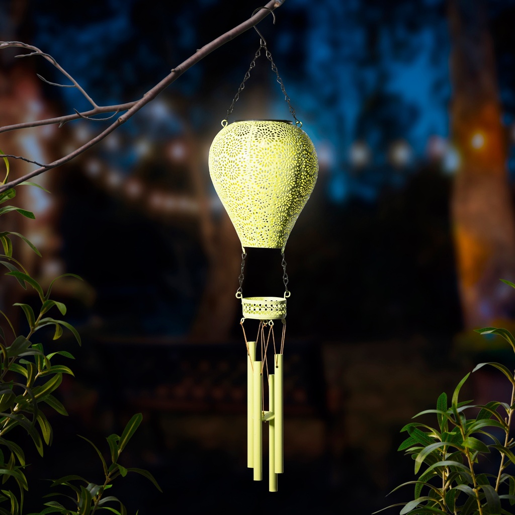 Solar Hängelampe mit Windspiel Länge 56cm