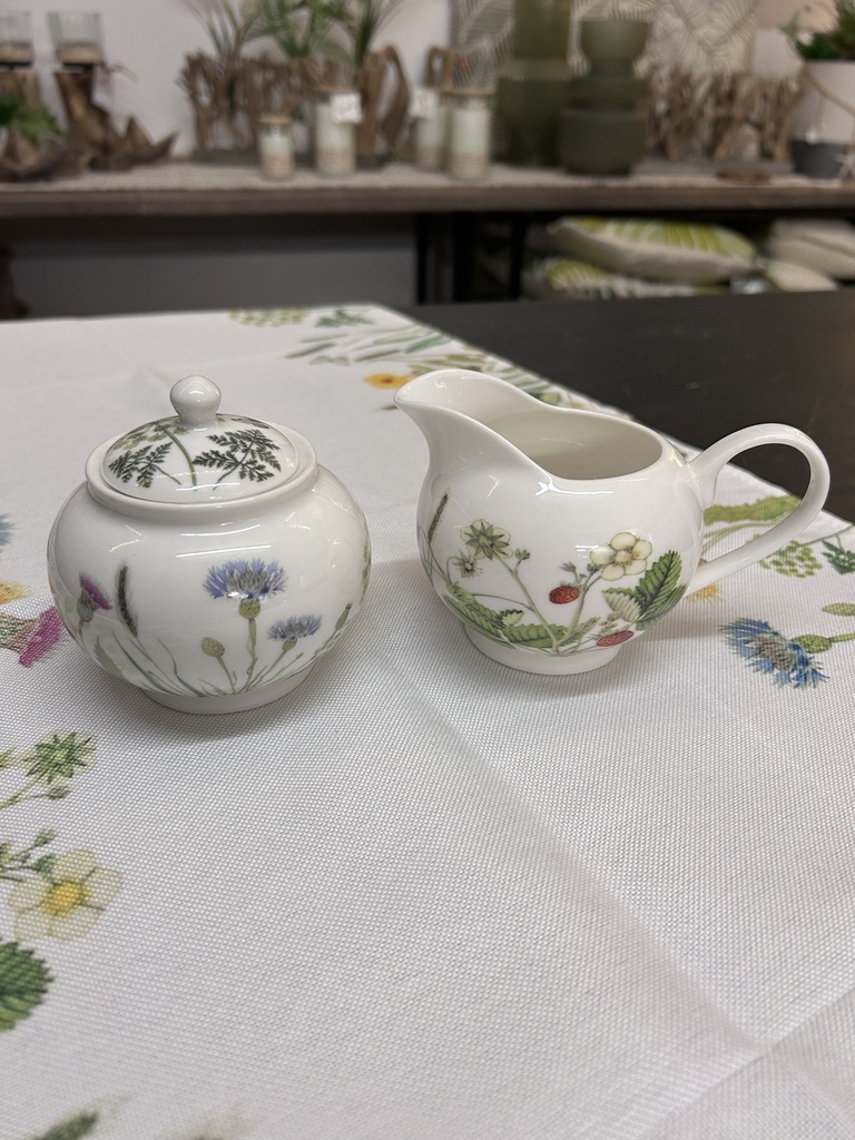 Milchkanne/Zuckerdose "Wild Flowers