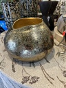Metallschale gehämmert, gold