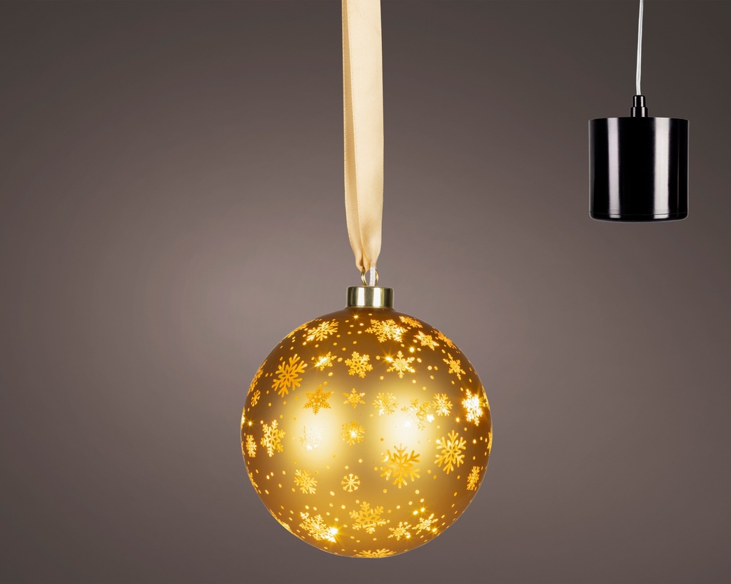 LED Kugel Gold mit Bewegung