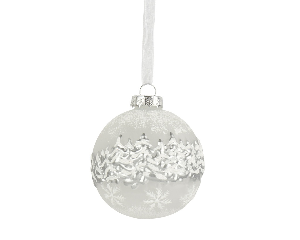 Weihnachtskugel Winterweiß