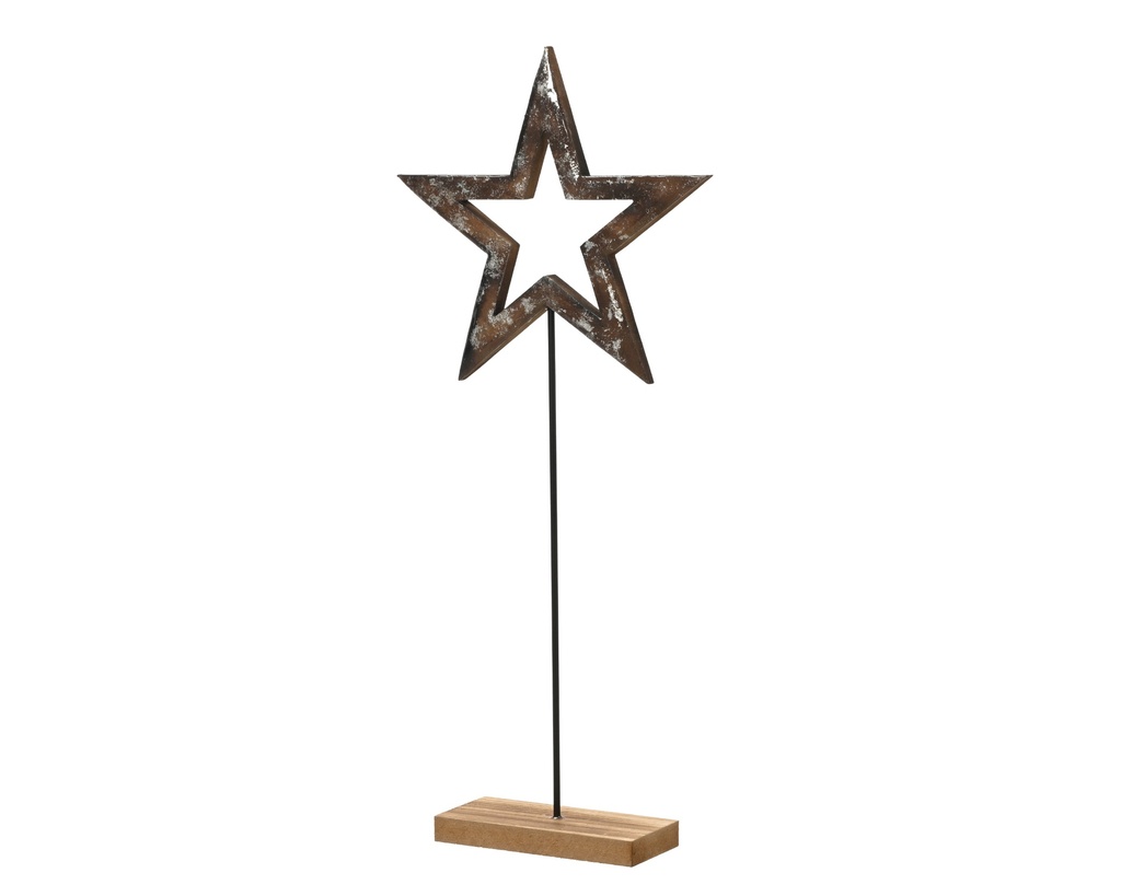 Stern Goldbraun auf Metallstab