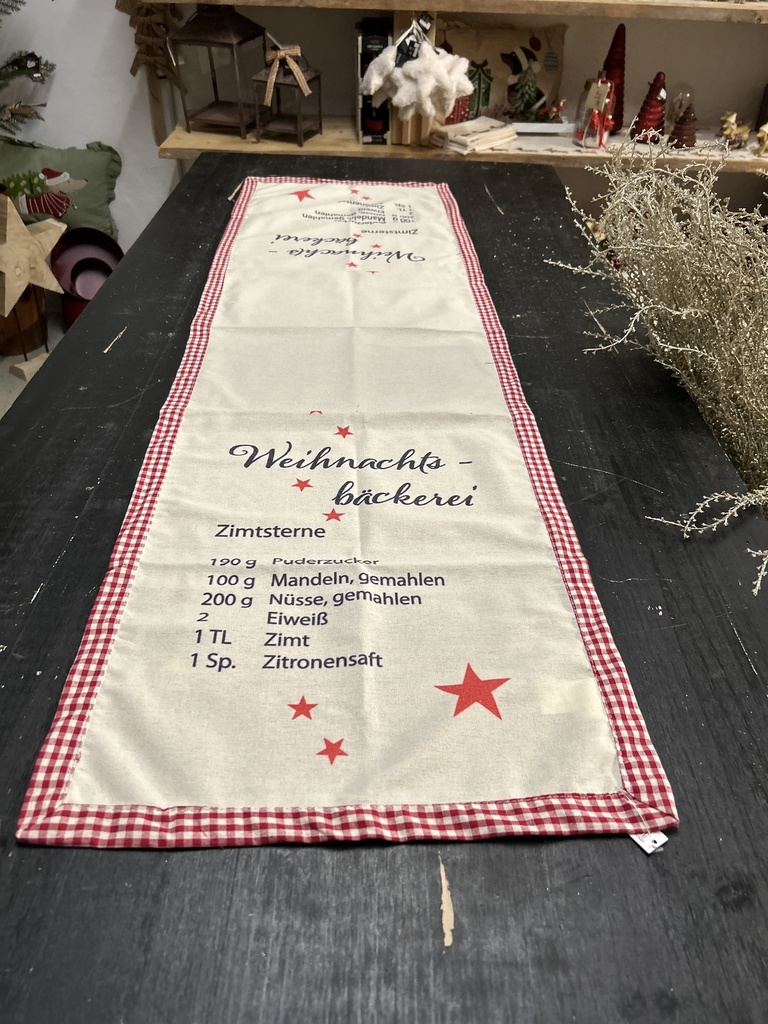 Tischläufer Weihnachtsbäckerei "Zimtsterne"