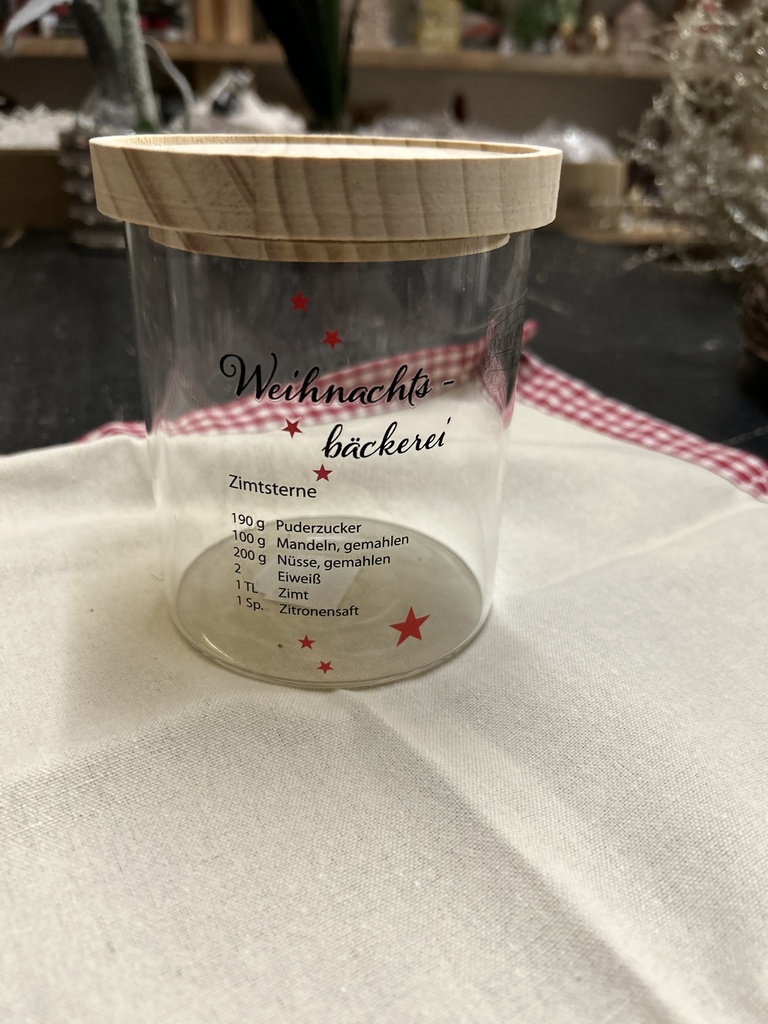 Vorratsdose Glas Weihnachtsbäckerei