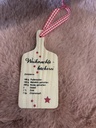 Holzhänger Weihnachtsbäckerei mit Rezepten