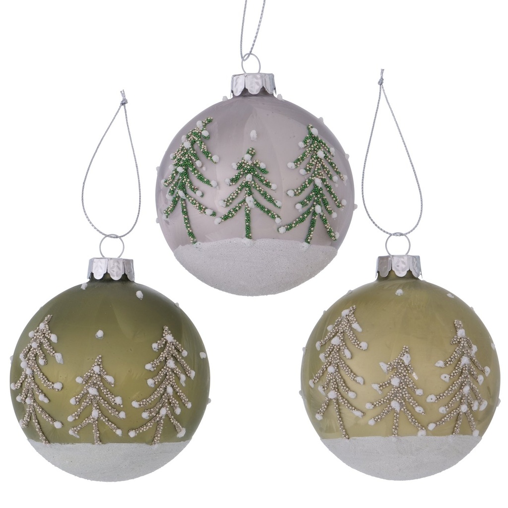 Weihnachtskugel Tannenbäume