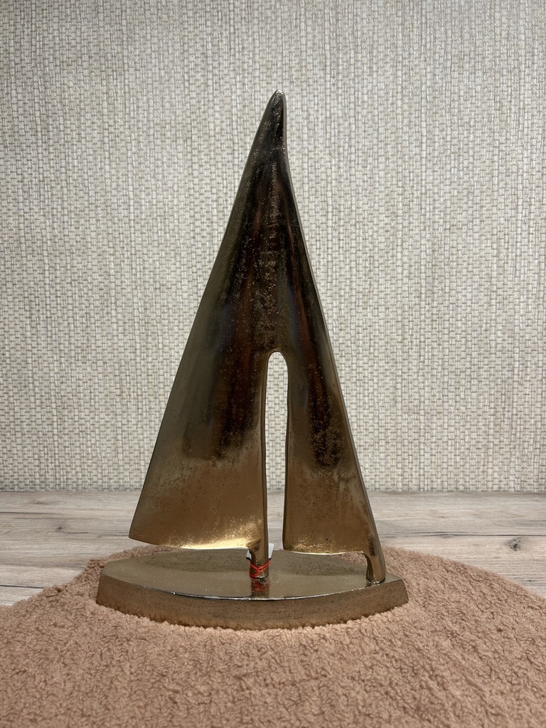 Segelschiff XL aus metallischer Bronze